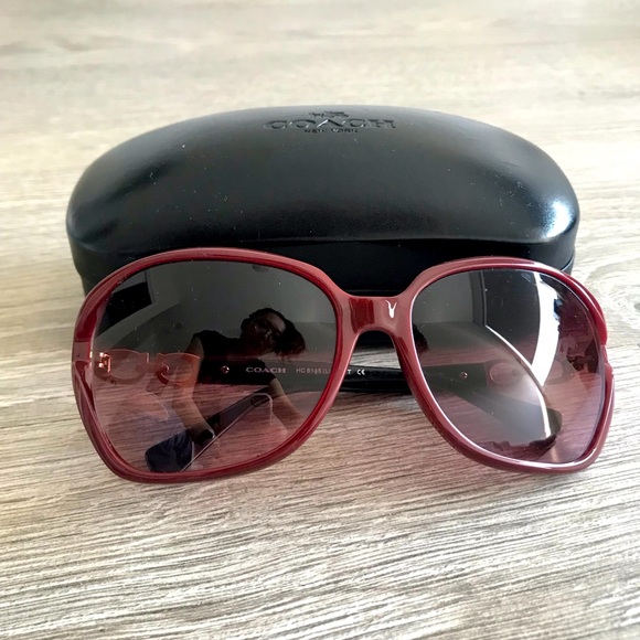 Coach Accessories - Coach Black / Cherry Sunglasses